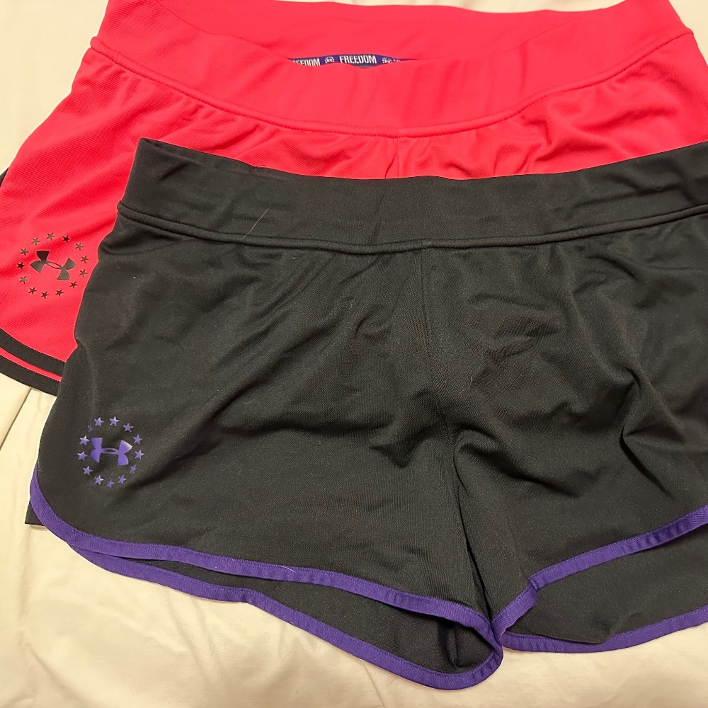 Under Armour XL Pink and Black shorts fully lined